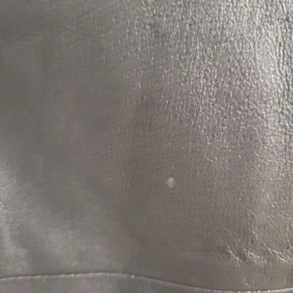 Vintage Forenza Size 16 Leather Pants  Silver Cigarette High Rise Disco - Picture 9 of 11